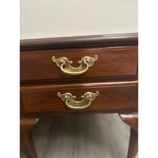 Queen Anne Vintage Queen Anne Style Bedside Tables For Sale - Image 3 of 7