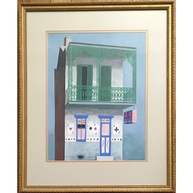 Witold Gordon, Ace Bar, Gouache American Scene. Witold Gordon For Sale