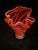 Murano Vintage MCM Murano Style Hand Blown Swirl Ruffle Rim Art Glass Vase For Sale - Image 4 of 6