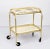 Metal Mid-Century Italian Golden Aluminum & Formica Bar Cart, 1950s For Sale - Image 7 of 18