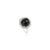 Vintage Inspired Natural Black Star & Zircon Halo Cocktail Ring Size 8.5 For Sale - Image 11 of 13