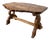 Folk Art Handcrafted Elm Table, 1950s For Sale
