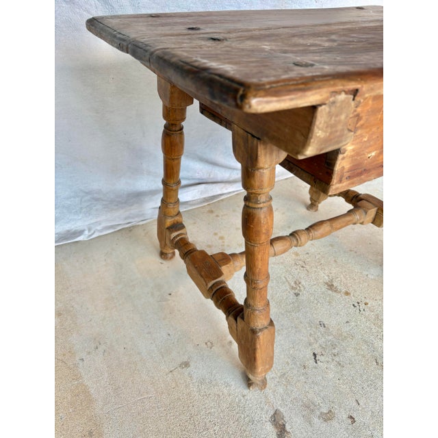 Early 20th Century Spanish Pine Side Table For Sale - Image 6 of 12