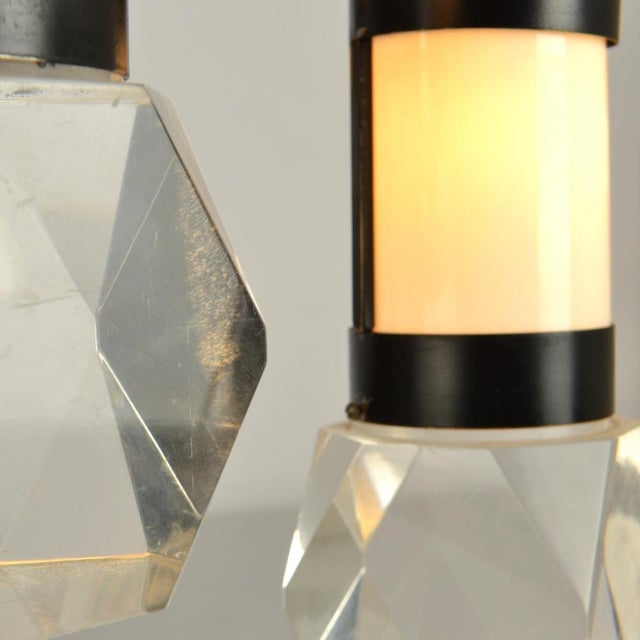 Hanging Light with Four Pendants by Gaetano Missaglia, 1970s For Sale - Image 13 of 16