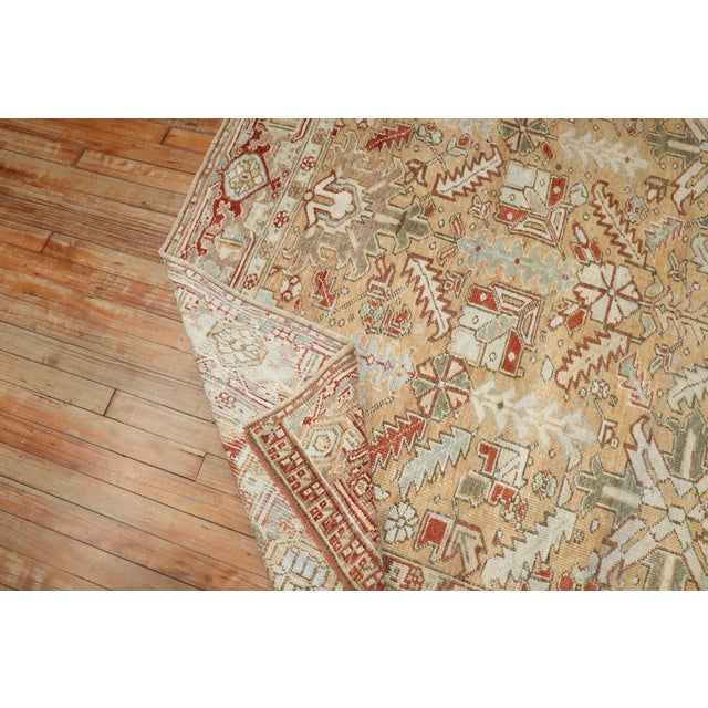 Antique Zabihi Collection Room Size Heriz Rug - 6'10" x 9'10" For Sale - Image 11 of 12
