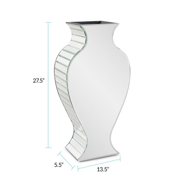 Rounded Mirrored Vase - Tall For Sale - Image 10 of 11