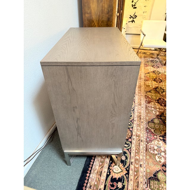 Charlie Zagaroli for Crate & Barrel Covert Grey Secretary Desk + File Cabinet For Sale - Image 10 of 12