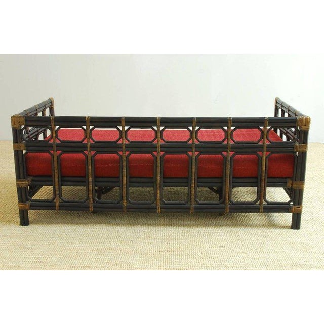 Brown Jordan Bamboo Rattan Case Sofa or Daybed | Chairish