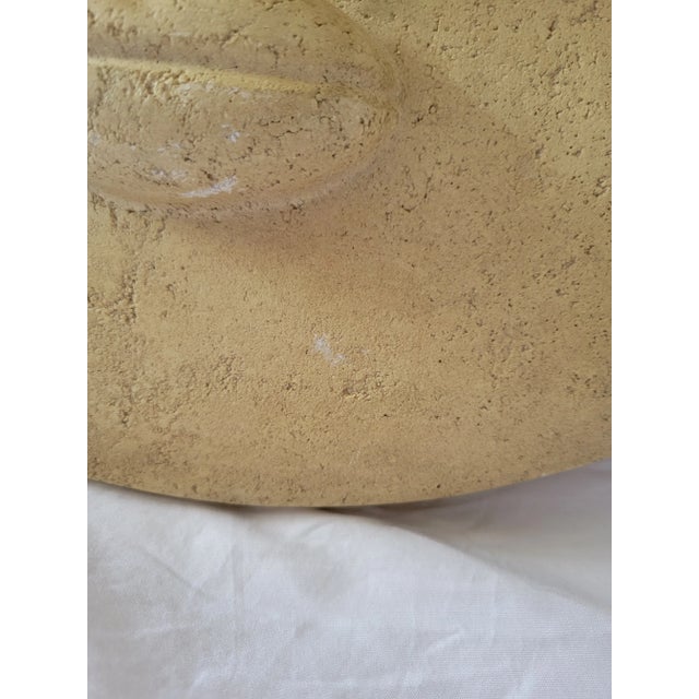 Tan Vintage Large Modernist Plaster "Moon" Face Decor For Sale - Image 8 of 8