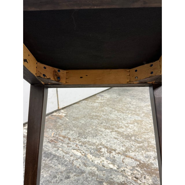 Bespoke Leather + Wood Counter Stools, Pair For Sale - Image 12 of 12