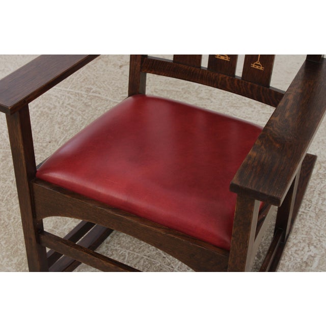 Stickley Harvey Ellis Design Mission Oak Rocker For Sale - Image 11 of 16