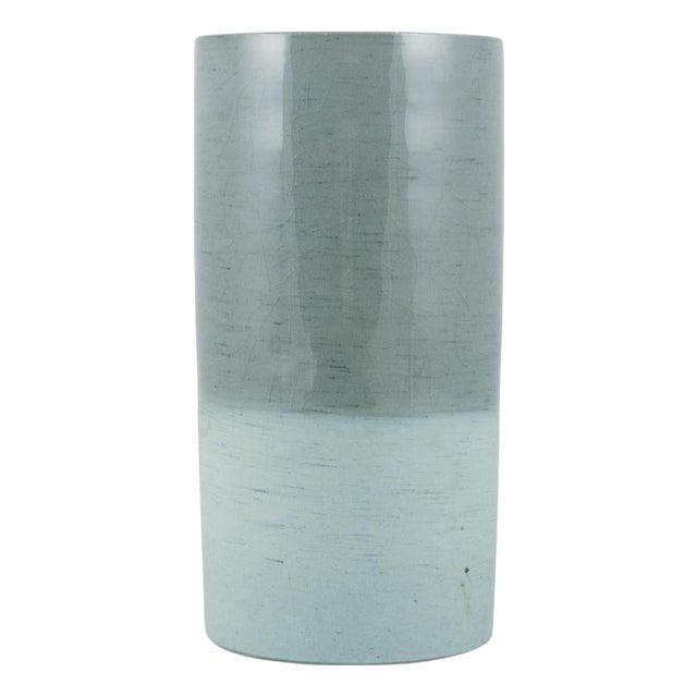 Ceramic Vase in Cylindrical Shape, 1980s For Sale