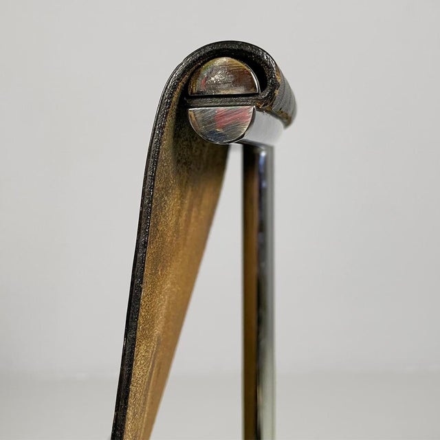 Italian Modern Leather T Chairs by Katavolos, Littell and Kelley for ICF, 1960s, Set of 4 For Sale - Image 11 of 18