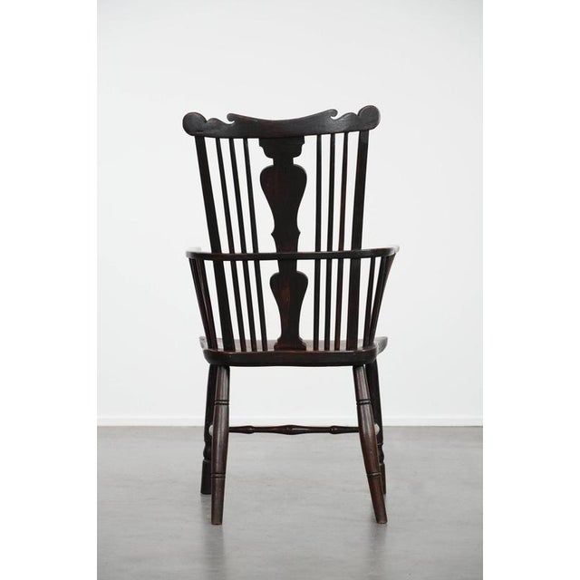 Antique 18th Century English Windsor Chair with Slatted Backrest For Sale - Image 4 of 18