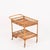 Wonderful and unique Italian serving cart entirely handcrafted in bamboo, curved rattan and hand-woven wicker. This...