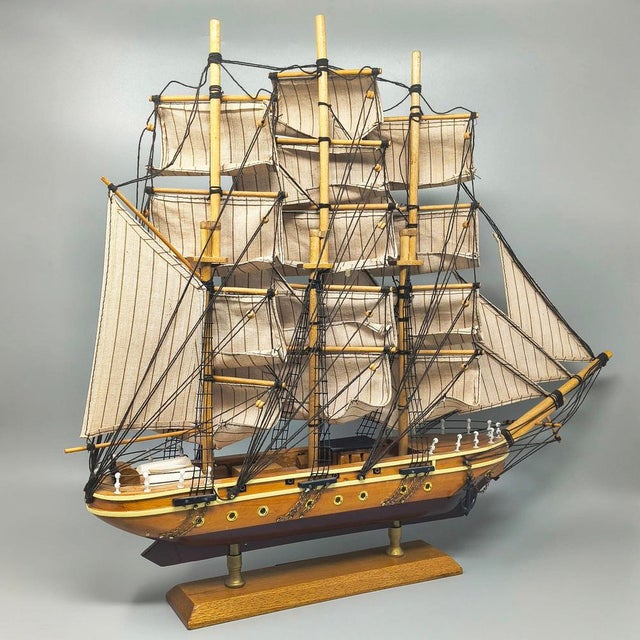 19th Century Cliper Siglo Model Ship, England, 1970s For Sale - Image 4 of 10