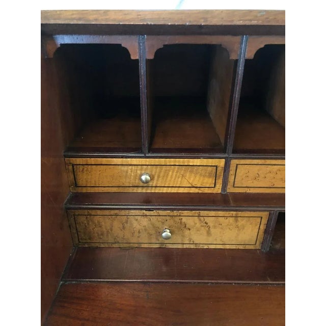 Antique George III Mahogany Bureau For Sale - Image 8 of 15