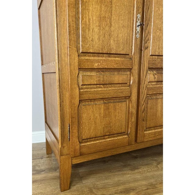 Wood Vintage French Style Wardrobe in Oak For Sale - Image 7 of 11