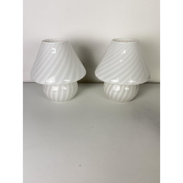 Venetian Murano Glass Bedside Lamps, 1960, Set of 2 For Sale - Image 12 of 12