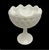1960s Vintage Indiana Milk Glass Quilted Diamond Pattern Pedestal Compote Dish. For Sale - Image 5 of 9