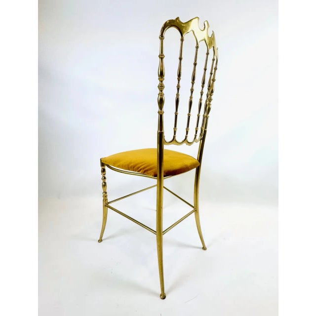 Mid-Century Brass Chiavarine Chair attributed to Giuseppe Gaetano Descalzi for Chiavari, 1960s, in Very Good conditions....