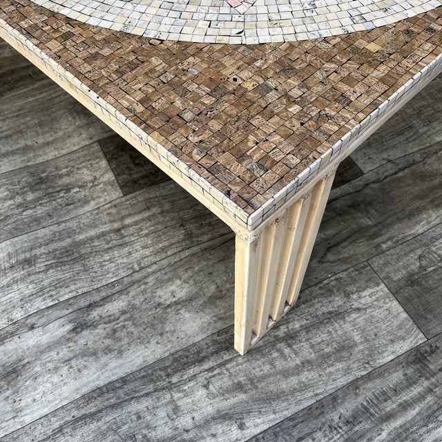 Postmodern Modern Mosaic Top Coffee Table. Circa 1980s For Sale - Image 10 of 18