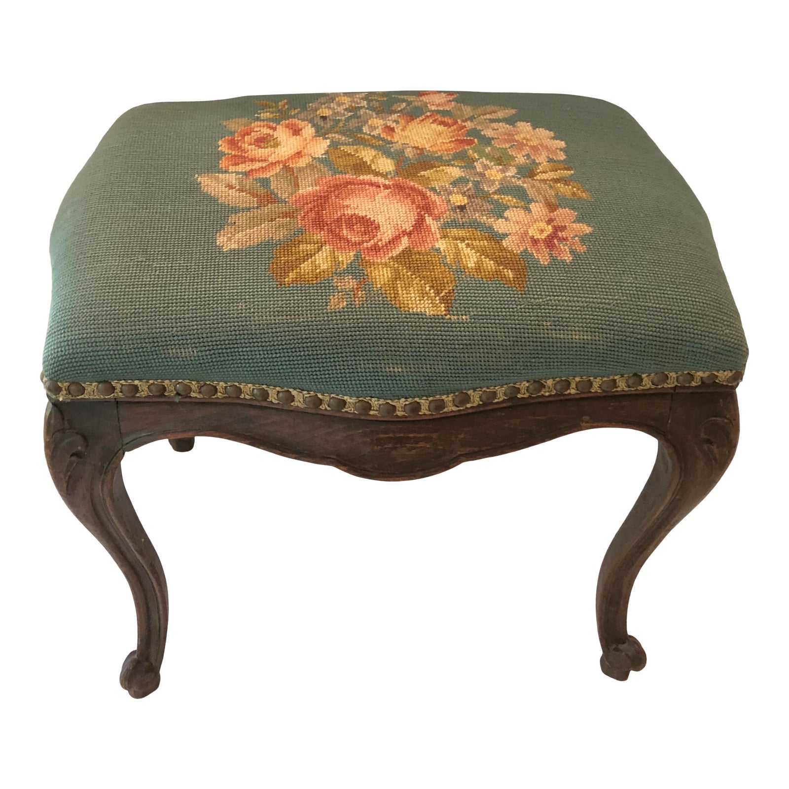 Antique French Carved Footstool Ottoman Chairish