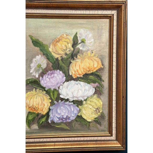 k.l. Koivisto, Chrysanthemums, 1976, Oil on Canvas, Framed For Sale - Image 4 of 18