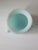 Gorgeous Pearlescent Blue Art Glass Vase with 3 handles. This vase does not sit flat, it was blown to sit on an angle. A...