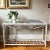 Vintage Palm Beach Regency Glass Top Rattan Console Table For Sale - Image 4 of 12