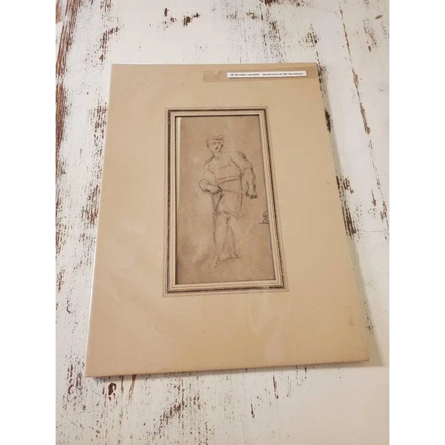 A 19th Century Italian School, drawing on paper by Silverio Capparoni (1831-1907), Study of a man holding a lead. Between...