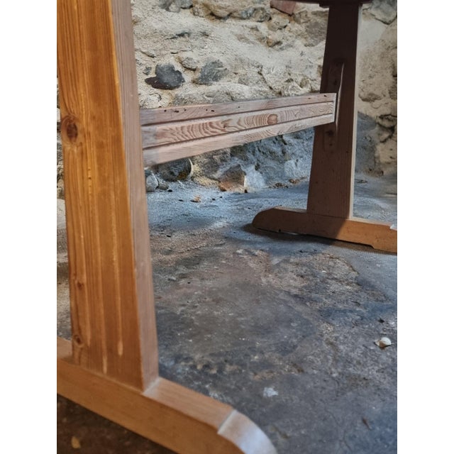 French Bistro Table in Pine, 1930s For Sale - Image 9 of 15