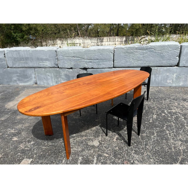 1980s Dining Table or Desk in the Manner of Charlotte Perriand For Sale - Image 9 of 12