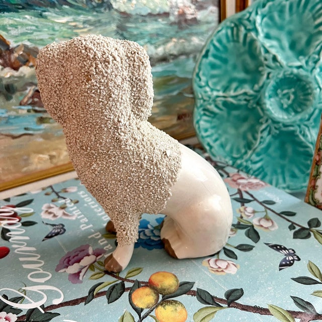 Ceramic 20th Century Staffordshire Confetti Dog Figurines - a Pair For Sale - Image 7 of 13