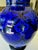 Pair of Vintage Mid-Century Moorish Safi Hand-Painted Cobalt Ceramic Table Lamps For Sale - Image 15 of 17