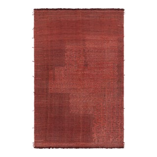 Rug & Kilim’s Moroccan Style Rug in Red With Geometric Patterns For Sale