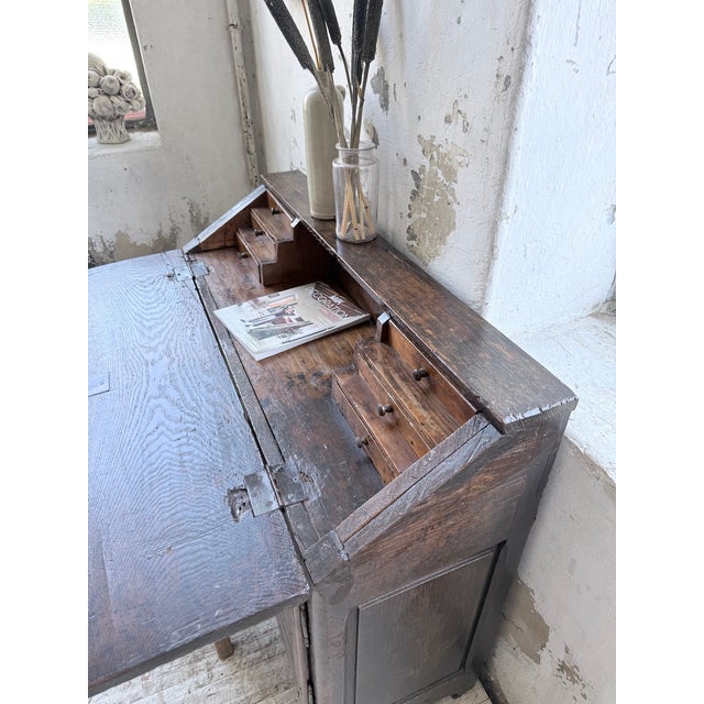 Folk Art Oak Secretary Desk, 19th Century For Sale - Image 16 of 18