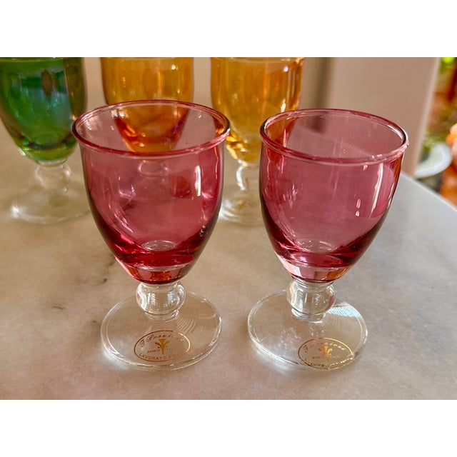 Vintage Italian Cordial Glasses by I Preziosi - Set of 6 For Sale - Image 12 of 12