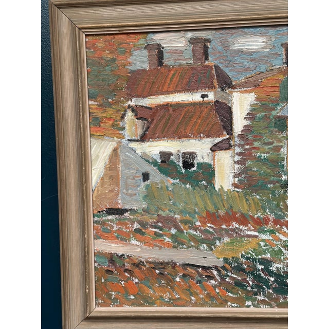 Birger Skarp, Houses, 1950s, Oil Painting on Canvas, Framed For Sale - Image 14 of 17