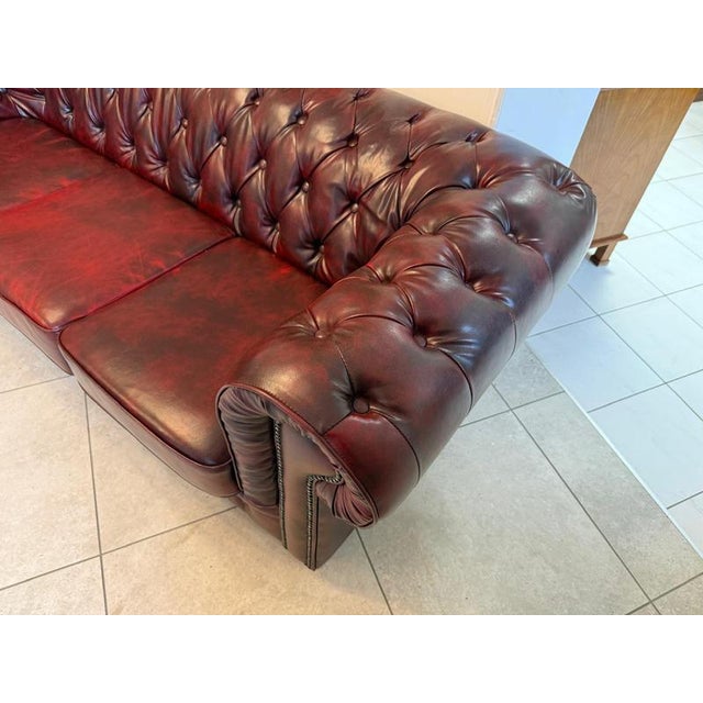 Brown Chesterfield Leather Sofa Set, Set of 3 For Sale - Image 8 of 18