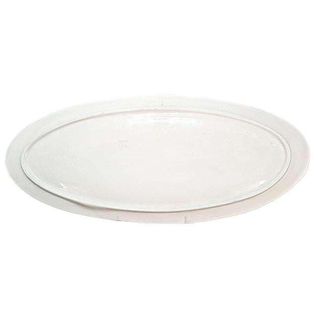 Late 20th Century Italian White Ceramic Relief Fish Serving Platter For Sale - Image 9 of 10