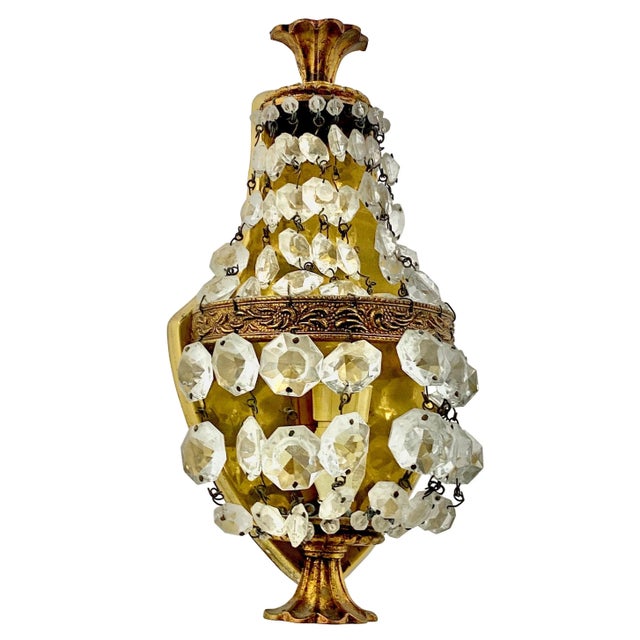 Sconce in Metal, Brass and Glass, France, Early 20th Century For Sale - Image 10 of 10
