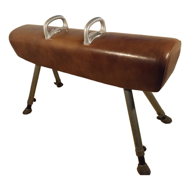 Professional Leather Gym Horse, Italy, 1950s For Sale