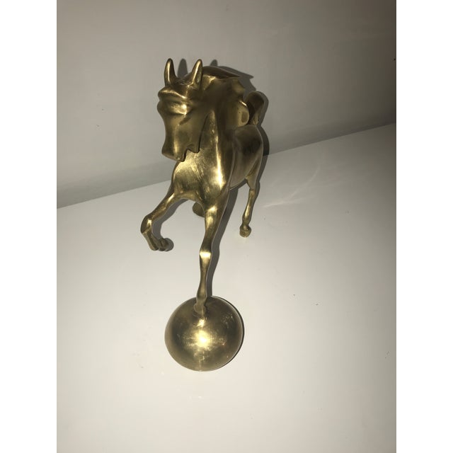 Art Deco Brass Horse Vintage For Sale - Image 3 of 3