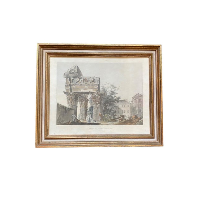 Vintage Pair of Vintage Architectural Prints Roman Views Hand Colored ...