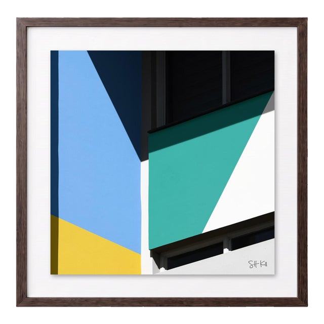 “Corbusierhaus Berlin 02” Giclee Archival Pigment Print 24x24 Framed in Walnut For Sale