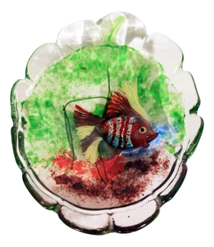Large Murano Glass Bowl with Aquarium Fusion from Cenedese