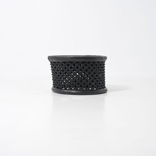 Hand Carved Round Black Coffee Table, Cameroon, Africa For Sale - Image 14 of 18