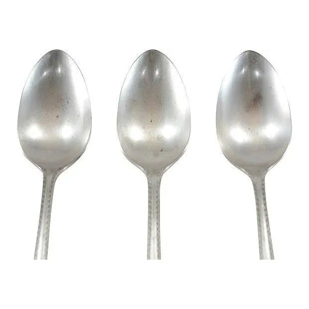 Traditional 1930s Silver Serving Spoons - Set of 3 For Sale - Image 3 of 5