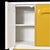 Space Age Broyhill Chapter One Yellow and White Gentlemen's Chest Dresser For Sale - Image 6 of 15